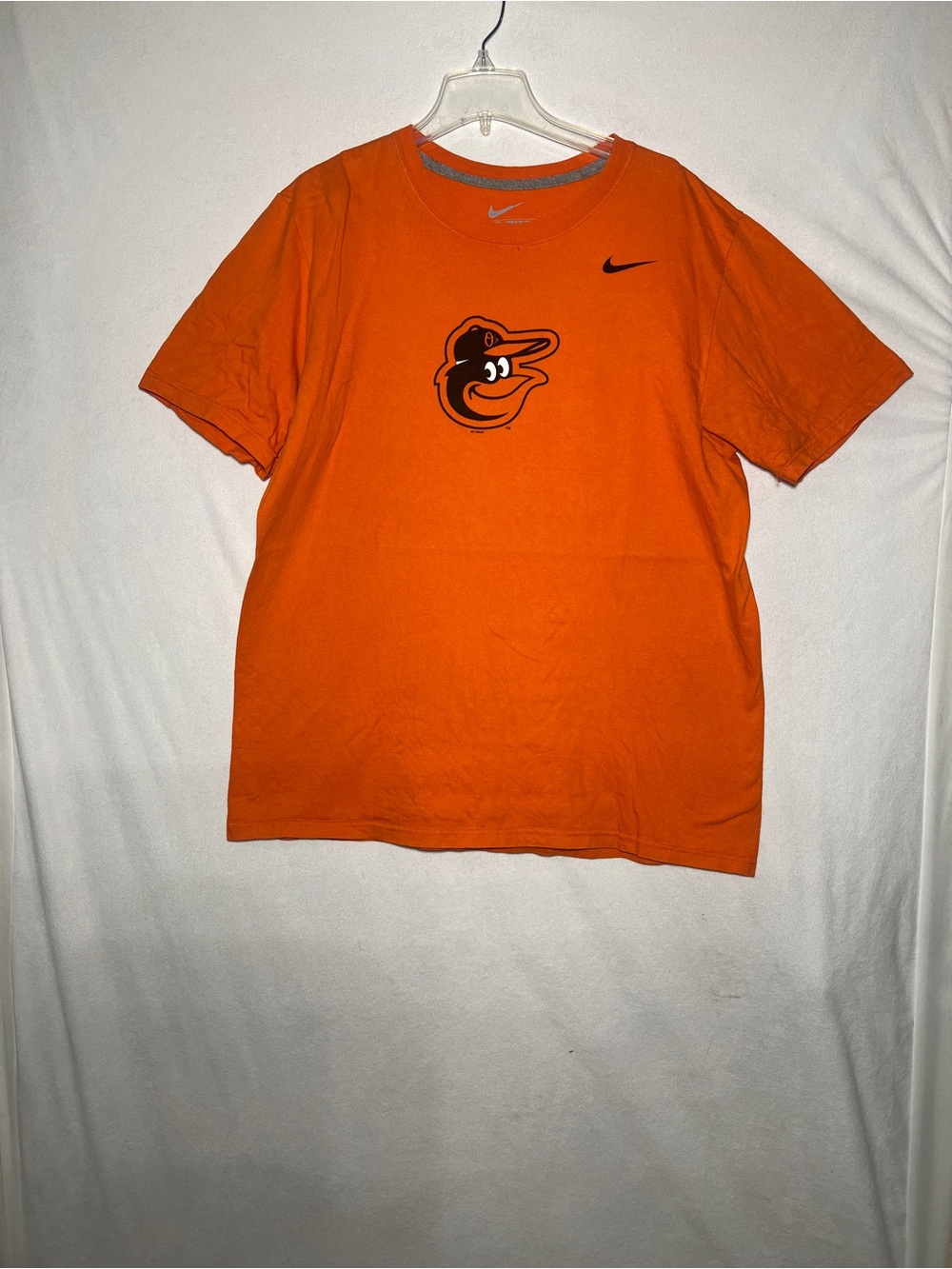 Nike Baltimore Orioles T Shirt Mens Large L Orange Short Sleeve MLB Baseball Car
